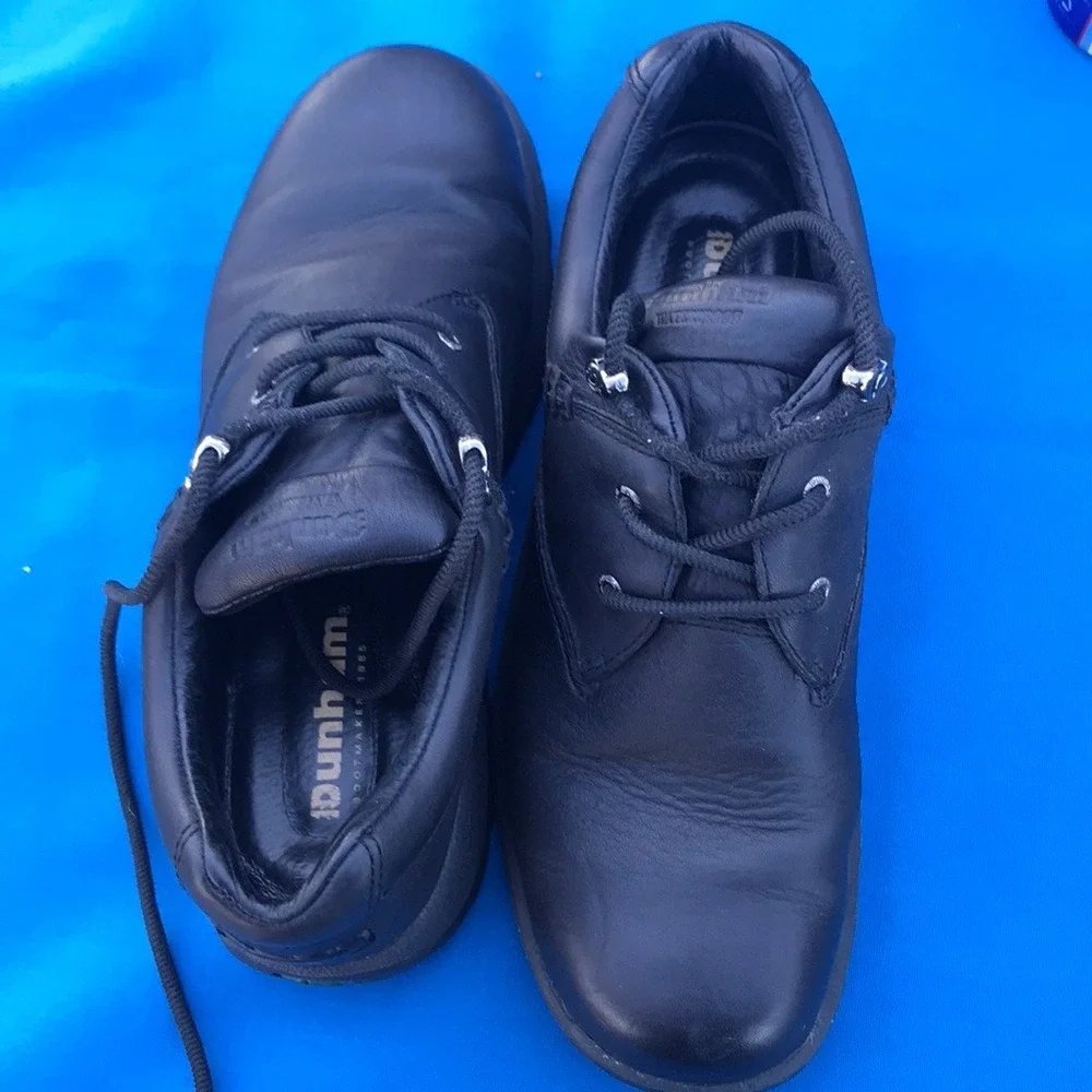 Dunham Shoes Leather Waterproof Black Lace Up Oxford Comfort Professional‎